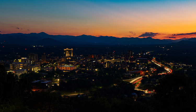 Asheville at night!