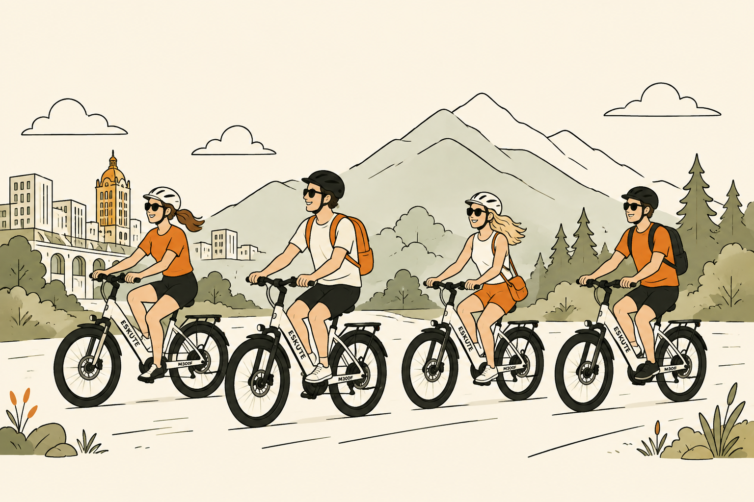 Electric bikes used for Asheville tours